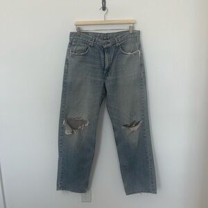 Men’s 33x32 Vintage 539 Red Tab Levi’s Distressed Light Stonewashed Jeans